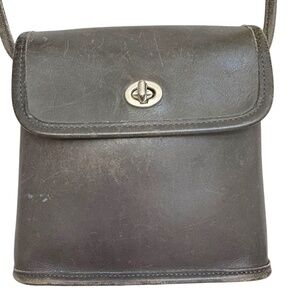 Coach 9049 vintage gray leather tango crossbody bag